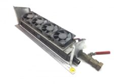 Set radiator ventilator pentru încălzire cabină Scania cu 4 ventilatoare și robinet de reglare