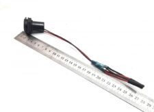 Conector electric cu cabluri, 13 cm, negru și roșu