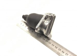 Priză industrială cu protecție, montaj pe perete, negru, 16a, ip44