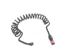 Furtun de aer spiralizat pentru remorcă Volvo, negru, conectori roșii, coduri: 20527429, 21364205, 22194927, 8159945, 7422194927, 22992490