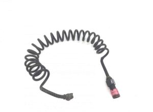 Furtun de aer spiralizat pentru remorcă volvo, negru, conectori roșii, coduri: 20527429, 21364205, 22194927, 8159945, 7422194927, 22992490