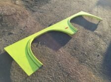 Pasaj roată stânga axă secundară Scania verde