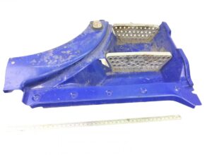 Placă de treaptă superioară completă stânga man albastră cu trepte metalice perforate