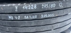 Anvelopă sailun 295/80 r22. 5, fabricată pe 9. 09. 2022 1 Anvelopă sailun 295/80 r22. 5, fabricată pe 9. 09. 2022