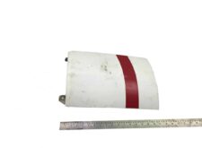 Deflector de aer cabină stânga - Mercedes A9738840123 (alb cu bandă roșie)