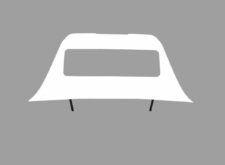 Spoiler pentru acoperișul cabinei Volvo, alb, cu suporturi negre