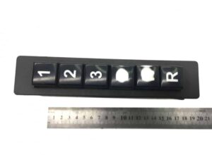 Comutator selector de viteze pentru scania, cu butoane 1, 2, 3, r 1 Comutator selector de viteze pentru scania, cu butoane 1, 2, 3, r