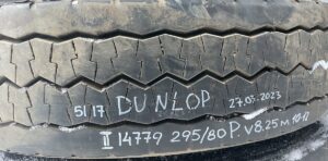 Anvelopă dunlop 295/80r22. 5 v8. 25m 10-12