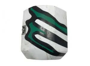 Colț cabină dreapta față renault 5000936536 – alb cu decor negru și verde
