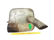 Tobă de eșapament Mercedes 9734900001, A9734900001 - Uzată, cu urme de rugină și semne de uzură