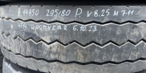 Anvelopă goodyear 295/80 r22. 5, profil v8. 25, data 6. 10. 23 1 Anvelopă goodyear 295/80 r22. 5, profil v8. 25, data 6. 10. 23
