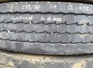 Roată goodyear 275/70 r22. 5 volvo, data 30. 08. 2022