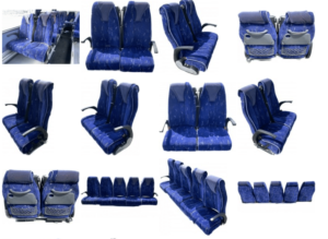 Set de scaune autobuz neoplan – model albastru, diverse configurații