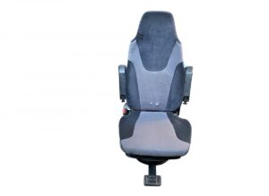Scaun șofer volvo, negru/gri, cu suport pentru brațe și ajustare pedale