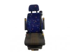 Scaun Șofer Scania - Model cu Tapițerie Albastră cu Imprimeu Colorat