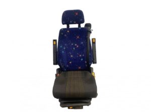 Scaun șofer scania - model cu tapițerie albastră cu imprimeu colorat 1 Scaun șofer scania – model cu tapițerie albastră cu imprimeu colorat