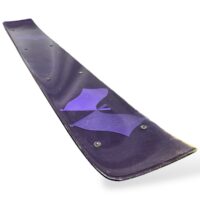 Placă snowboard violet cu model aripi de liliac