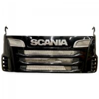 Grilă frontală Scania neagră cu logo argintiu