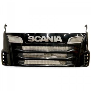 Grilă frontală scania neagră cu logo argintiu 1 Grilă frontală scania neagră cu logo argintiu
