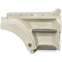 Placă de treaptă superioară completă dreapta MAN albă cu două trepte metalice