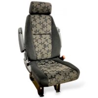 Scaun Pasager Single pentru Scania - Model Modern cu Tapițerie Gri și Negru