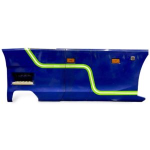 Spoiler lateral stânga scania – albastru cu dungă verde și accesorii portocalii