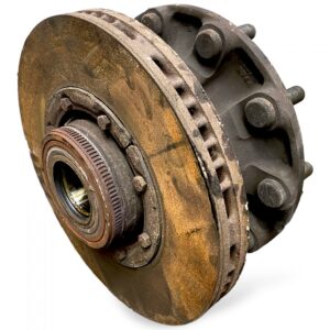 Butuc roată ax secundar stânga cu frână pe disc pentru volvo (coduri: 85107750, 85111448, 85111791, 85114470, 21116582, 21116569, 85110495, 20515097, 85103804)