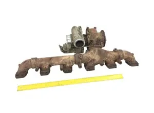 Turbosuflantă camion daf mx340 xf105, aspect uzat, cu colector integrat