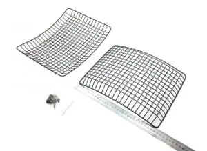 Plasă de protecție pentru faruri scania, set 2 bucăți, negru, metalic