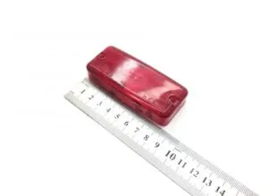 Sticlă de marcare laterală roșie, dreptunghiulară, 12 cm