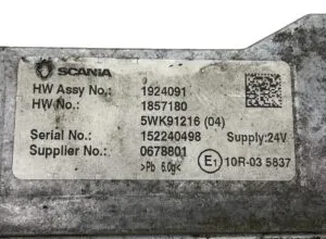 Calculator de motor camion scania hw assy no. : 1924091, serial no. : 152240498
