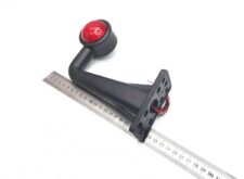 Lumină de marcare laterală cu suport negru și reflector roșu, pentru vehicule, 12V