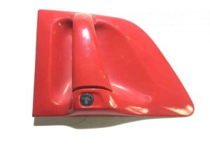 Mâner exterior ușă dreapta scania roșu cu loc pentru cheie 1 Mâner exterior ușă dreapta scania roșu cu loc pentru cheie