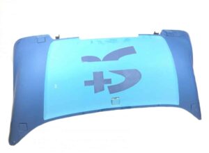 Spoiler pentru acoperișul cabinei scania 1422009, albastru cu logo 1 Spoiler pentru acoperișul cabinei scania 1422009, albastru cu logo