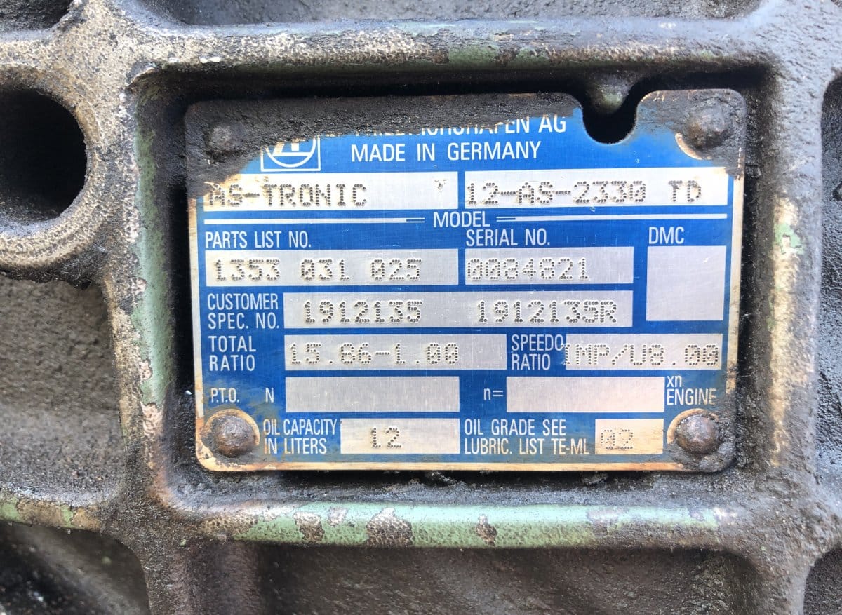 Cutie de viteze ZF 12S2330TD pentru camion DAF