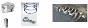 Arbore cotit, piston, segmenti, biela, bolt pentru excavator case, caterpillar, komatsu, volvo, liebherr