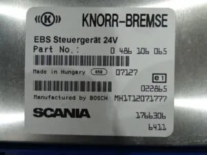 Calculator ebs scania 1766306 knorr-bremse, ebs steuergerät 24v, part no. 0486106065, fabricat în ungaria