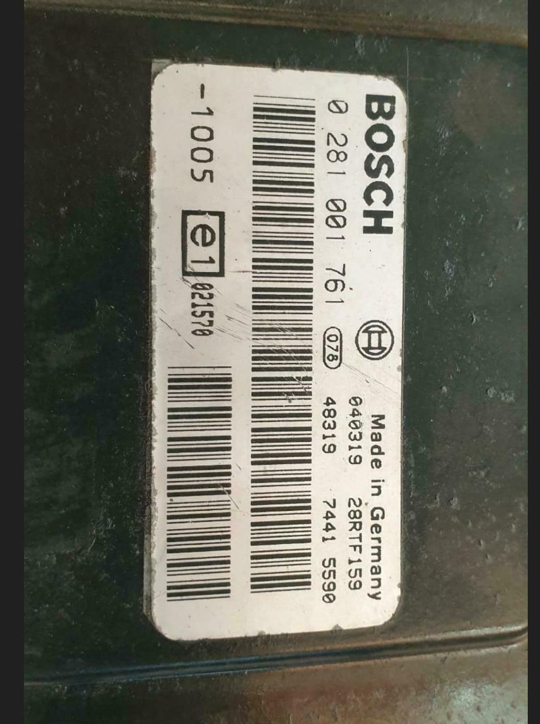 Calculator BOSCH MAN TGA D2866 LF26 0281001761