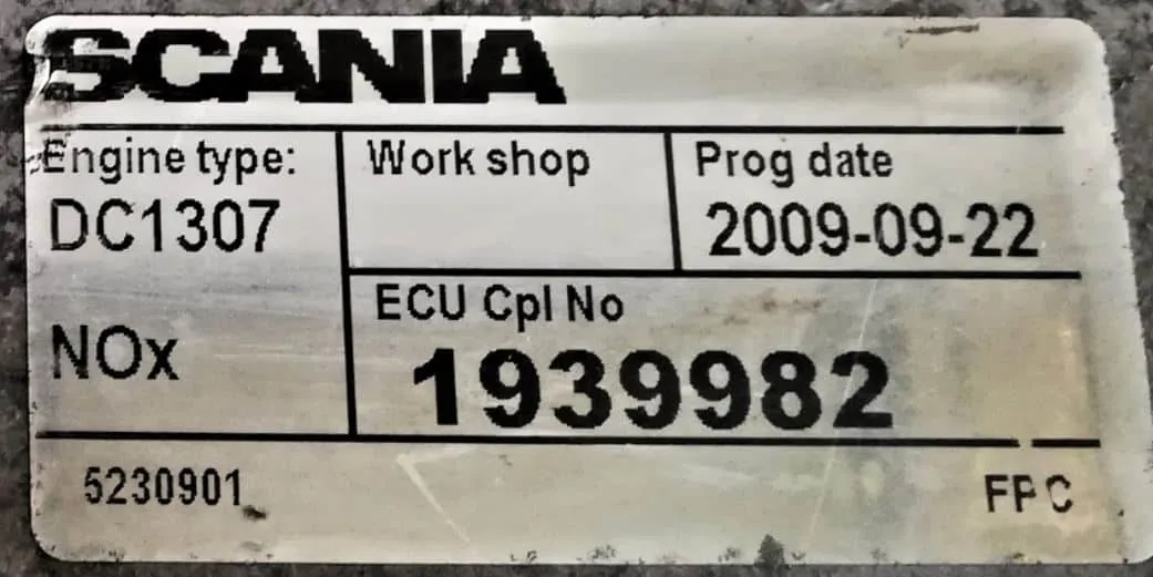 Calculator Scania DC1307 – 1939982
