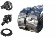 Cale de rulare pentru miniexcavator Caterpillar 302.5 cu role și sprocket