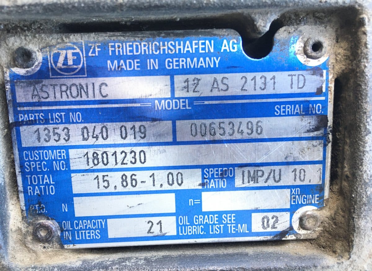 Cutie de viteze DAF XF105 12AS2131TD 1801230-13