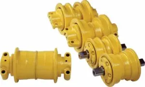 Rola de rulare pentru utilaje grele – model galben industrial