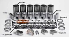 Set motor complet pentru excavator: cilindru, piston, bolt, segmenti, set garnitura, cuzineti