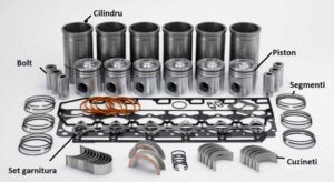 Set motor complet pentru excavator: cilindru, piston, bolt, segmenti, set garnitura, cuzineti 1 Set motor complet pentru excavator: cilindru, piston, bolt, segmenti, set garnitura, cuzineti