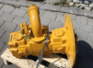 Pompa hidraulică liebherr r922-13 - galbenă, montată pe palet 1 Pompa hidraulică liebherr r922-13 – galbenă, montată pe palet