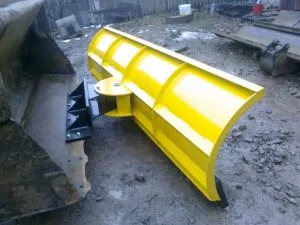 Lamă de zăpadă galbenă pentru buldoexcavatoare