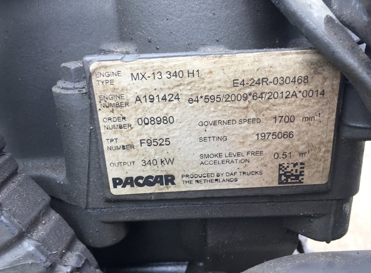 Motor DAF XF106 MX-13 340H1 Euro 6 – Stare Second-Hand
