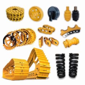 Piese și componente pentru excavator: roată ghidaj, șenilă, roată stelată, role și arcuri 1 Piese și componente pentru excavator: roată ghidaj, șenilă, roată stelată, role și arcuri