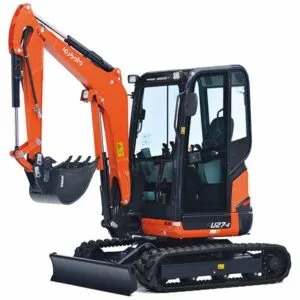 Mini excavator kubota u27-4 – transmisie finală, sprocket, idler, role, șenile