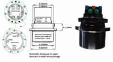Transmisie finală pentru Takeuchi TB145 - Dimensiuni și specificații tehnice
